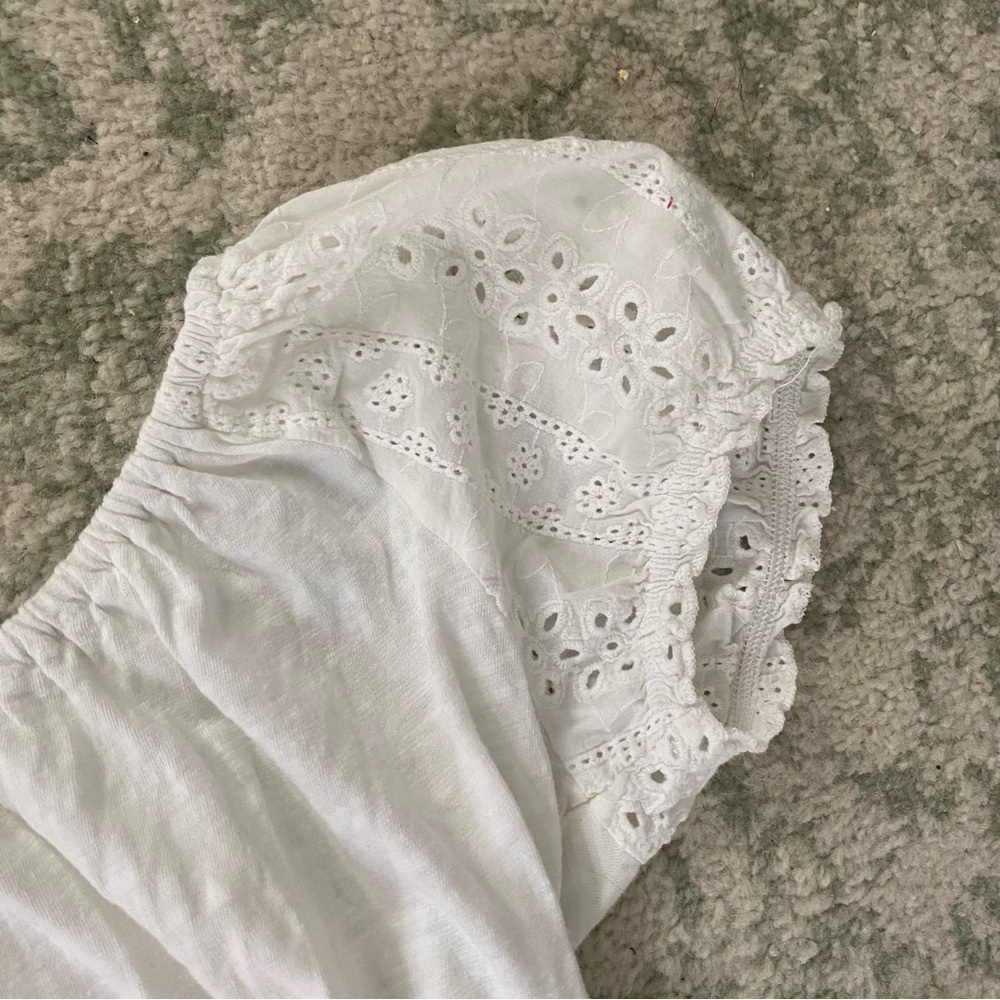 White baby doll coquette top - Picture 3 of 7
